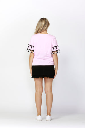 SASS - LOVE TASSLED TEE