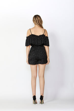 SASS - STEAL THE SHOW PLAYSUIT - BLACK