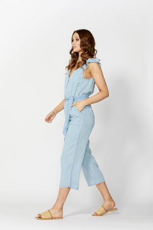 SASS - TRACKSIDE RUFFLE JUMPSUIT - SEASIDE