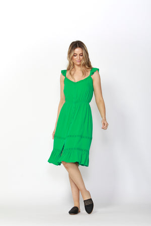 SASS - HONEYMOON LACE DRESS - GREEN