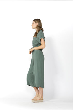 SASS  - FIXATION BUTTONED JUMPSUIT - ROSEMARY