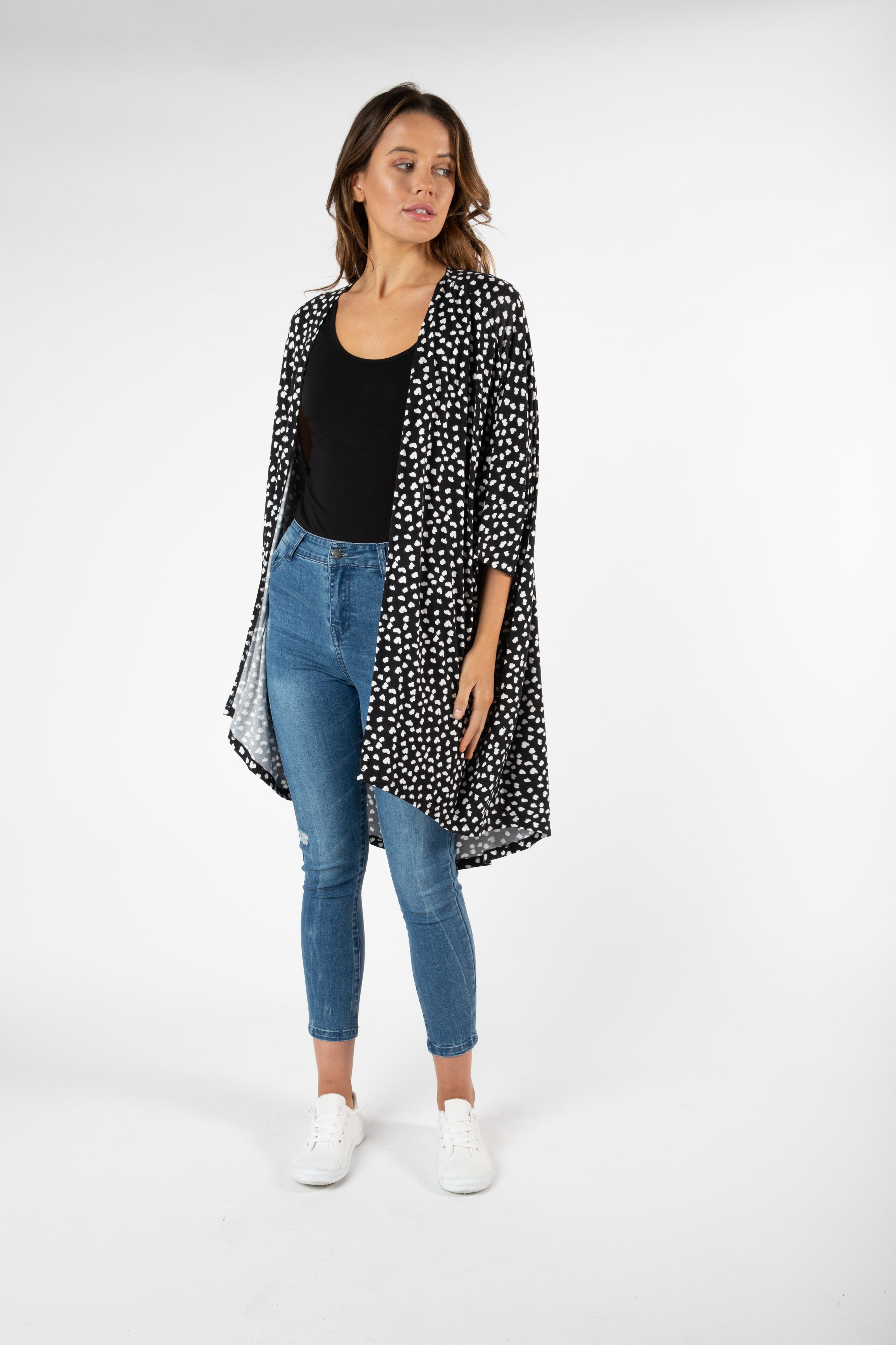 Betty Basics Valencia Cardigan Heart Ocelot