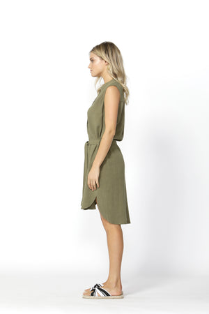 Betty Basics - Kace Midi Dress - Khaki