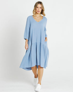 Sass - Layla Midi Dress - Chambray