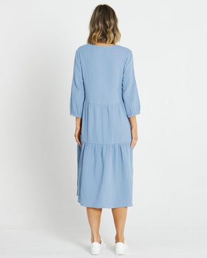 Sass - Layla Midi Dress - Chambray