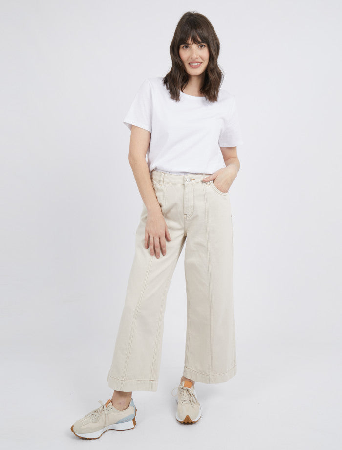 Foxwood - Royal wide leg jean - Washed Sand