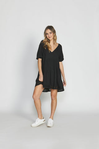 SASS - STEAL THE SHOW PLAYSUIT - BLACK