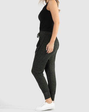 BETTY BASICS - BARCELONA PANT - Olive/Black Terrain